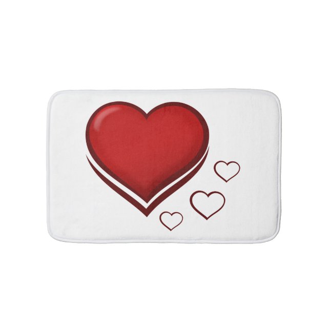 Red Heart Bath Mat (Front)