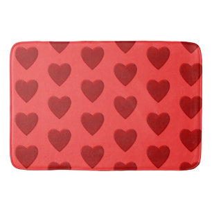 Red Heart Bath Mat