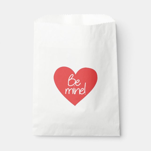 Red Heart Be Mine Favour Bag (Front)