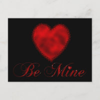 Red Heart Be Mine Valentine's Day Postcards