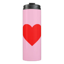 Red Heart Beat Pastel Pink
