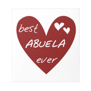 Red Heart Best Abuela Ever Gifts Notepad