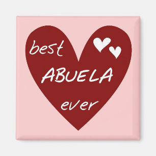 Red Heart Best Abuela Ever T-shirts and Gifts Magnet