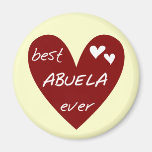 Red Heart Best Abuela Ever T-shirts and Gifts Magnet