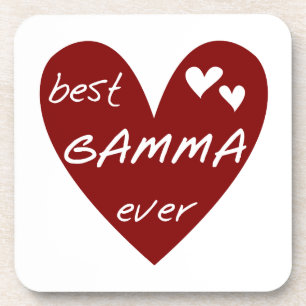 Red Heart Best Gamma Ever Gifts Coaster