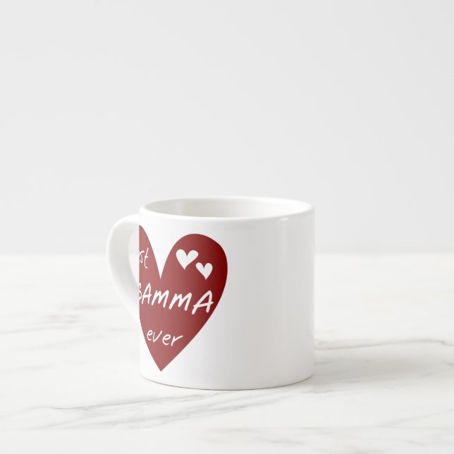 Red Heart Best Gamma Ever Gifts Espresso Cup (Front Left)