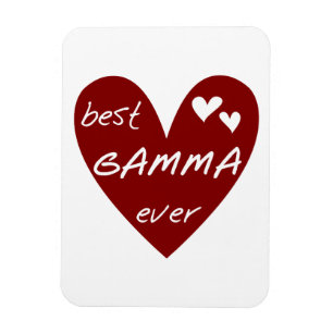 Red Heart Best Gamma Ever Gifts Magnet