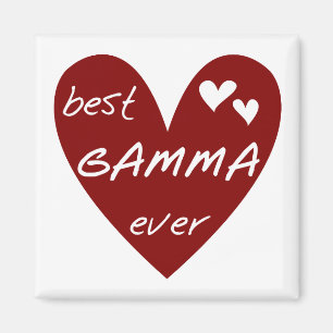 Red Heart Best Gamma Ever Tshirts and Gifts Magnet