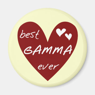 Red Heart Best Gamma Ever Tshirts and Gifts Magnet