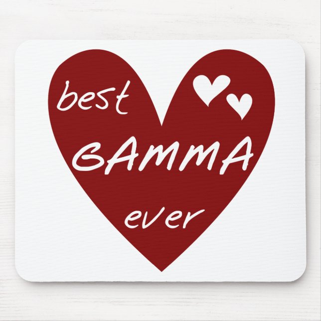 Red Heart Best Gamma Ever Tshirts and Gifts Mouse Pad (Front)