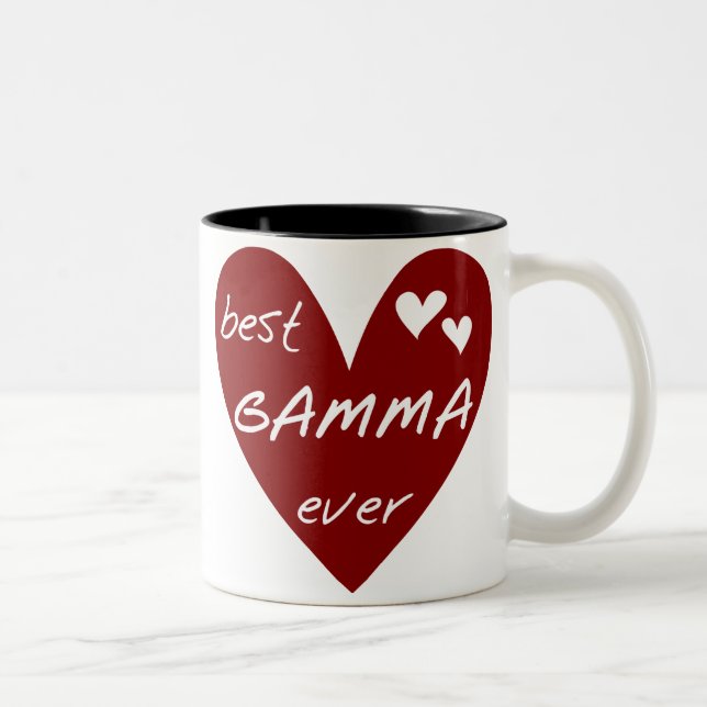 Red Heart Best Gamma Ever Tshirts and Gifts Two-Tone Coffee Mug (Right)