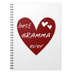 Red Heart Best Gramma Ever Gifts Notebook