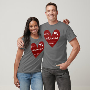 Red Heart Best Gramma Ever T-shirts and Gifts