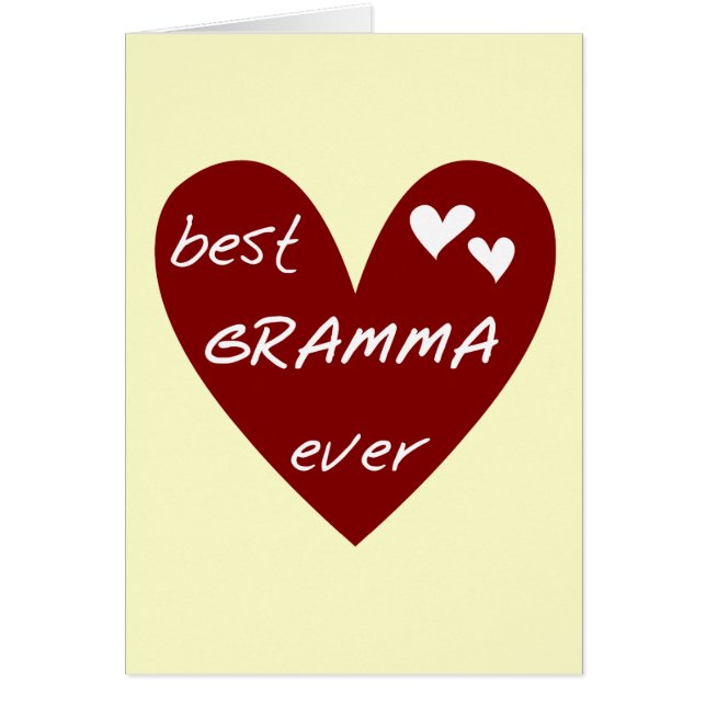 Red Heart Best Gramma Ever T-shirts and Gifts (Front)