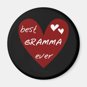 Red Heart Best Gramma Ever T-shirts and Gifts Magnet
