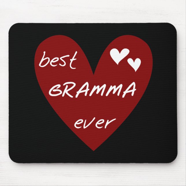 Red Heart Best Gramma Ever T-shirts and Gifts Mouse Pad (Front)
