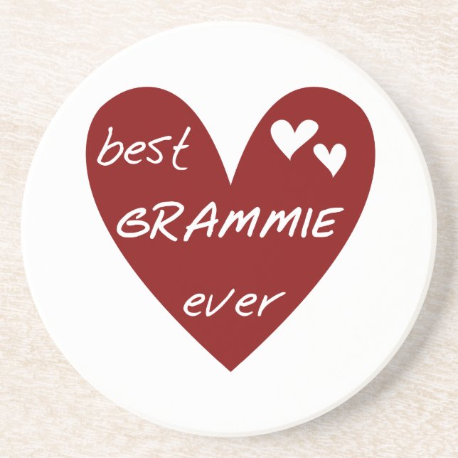 Red Heart Best Grammie Ever T-shirts and Gifts Coaster (Front)