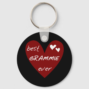 Red Heart Best Grammie Ever T-shirts and Gifts Keychain