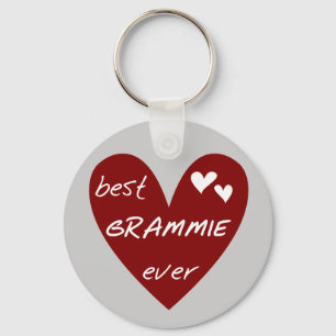 Red Heart Best Grammie Ever T-shirts and Gifts Keychain