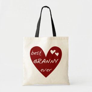 Red Heart Best Granny Ever Tshirts and Gifts Tote Bag