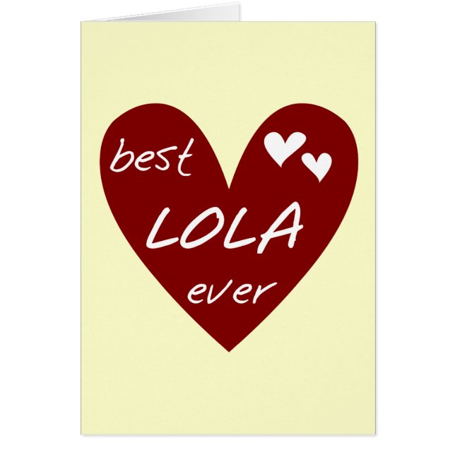 Red Heart Best Lola Ever T-shirts and Gifts (Front)