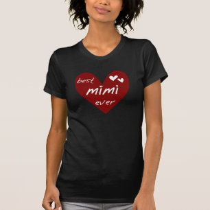 Red Heart Best Mimi Ever Tshirts and Gifts