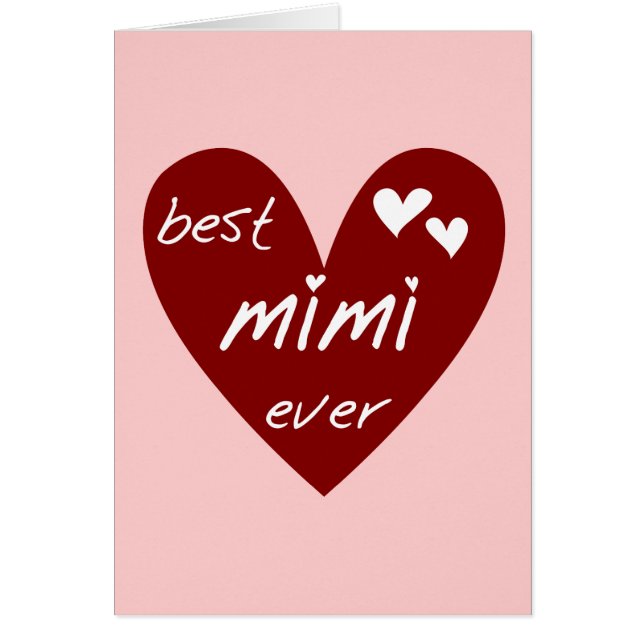 Red Heart Best Mimi Ever Tshirts and Gifts (Front)