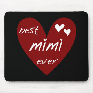 Red Heart Best Mimi Ever Tshirts and Gifts Mouse Pad