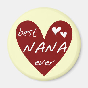 Red Heart Best Nana Ever T-shirts and Gifts Magnet