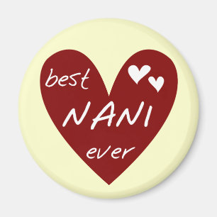 Red Heart Best Nani Ever T-shirts and GIfts Magnet