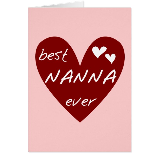 Red Heart Best Nanna Ever t-shirts and Gifts (Front)