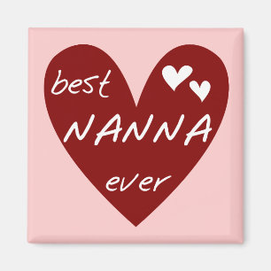 Red Heart Best Nanna Ever t-shirts and Gifts Magnet