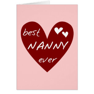 Red Heart Best Nanny Ever T-shirts and Gifts