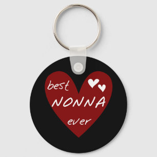 Red Heart Best Nonna Ever T-shirts gifts Keychain