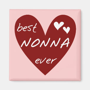 Red Heart Best Nonna Ever T-shirts gifts Magnet