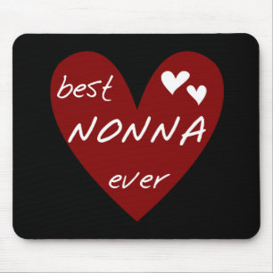 Red Heart Best Nonna Ever T-shirts gifts Mouse Pad