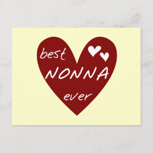 Red Heart Best Nonna Ever T-shirts gifts Postcard