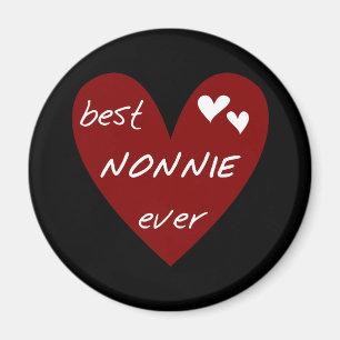 Red Heart Best Nonnie Ever T-shirts and Gifts Magnet