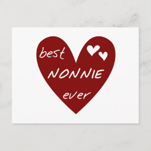 Red Heart Best Nonnie Ever T-shirts and Gifts Postcard