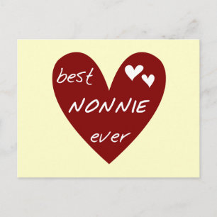 Red Heart Best Nonnie Ever T-shirts and Gifts Postcard
