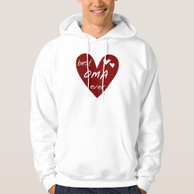 Red Heart Best Oma Ever T-shirts and Gifts (Front)