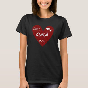 Red Heart Best Oma Ever T-shirts and Gifts