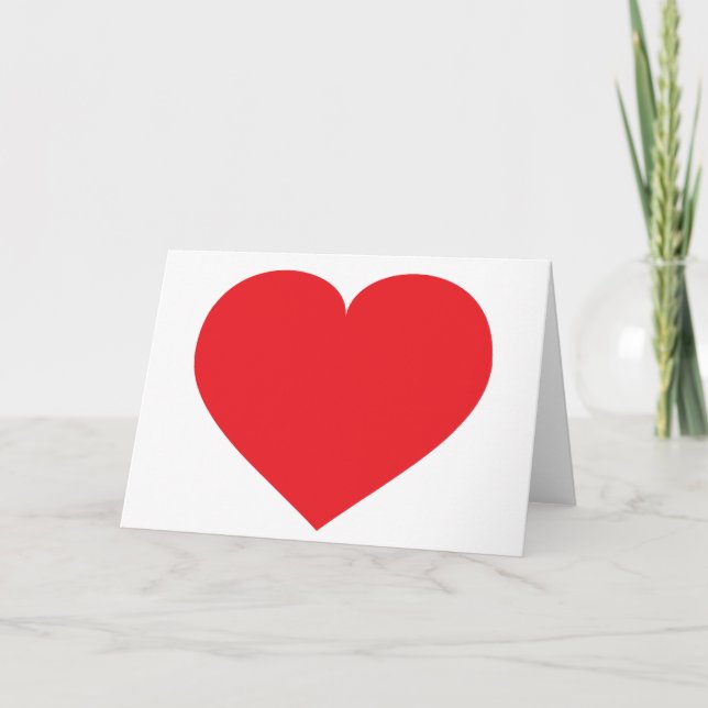 Red heart - blank inside holiday card (Front)