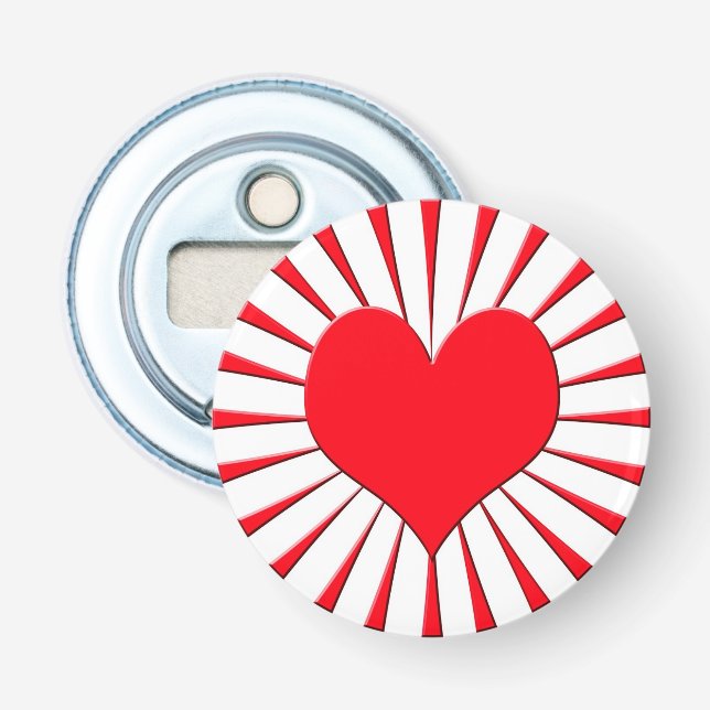 Red heart bottle opener (Front)