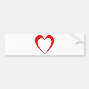 Red Heart Bumper Sticker