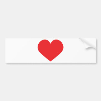 red heart bumper sticker