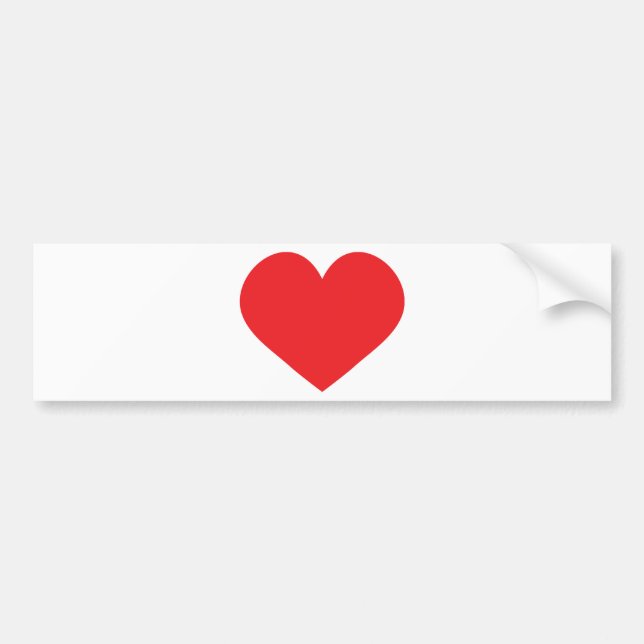 red heart bumper sticker (Front)