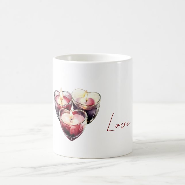 Red Heart Candles Coffee Mug (Center)