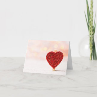 Red heart. card