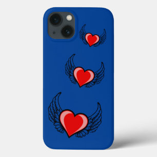 Red heart iPhone 13 case